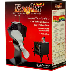 Ecofan AirMax Aluminum Heat Powered Wood Stove Fan