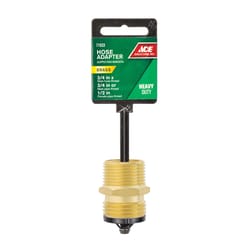 Ace 3/4 in. MHT x 3/4 in. MPT x 1/2 in. FPT in. Brass Threaded Hose Adapter