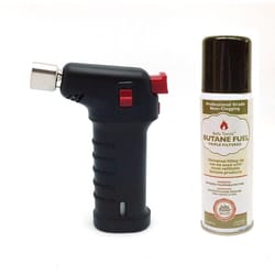 Bella Tavola Black ABS Plastic Mini Torch with Fuel 1.5 oz