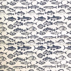 Toadfish White Cotton Fish Tea Towel 1 pk