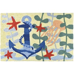 Jellybean 20 in. W X 30 in. L Multi-Color Underwater Anchor Polyester Accent Rug