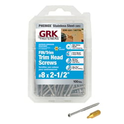 GRK Fasteners No. 8 X 2-1/2 in. L Star Trim Head W-Cut Construction Screws
