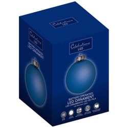 Celebrations LED Blue 5 in. Ornament Hanging Decor