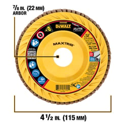 DeWalt MaxTrim 4-1/2 in. D X 7/8 in. Ceramic Trim Flap Disc 40 Grit 1 pk