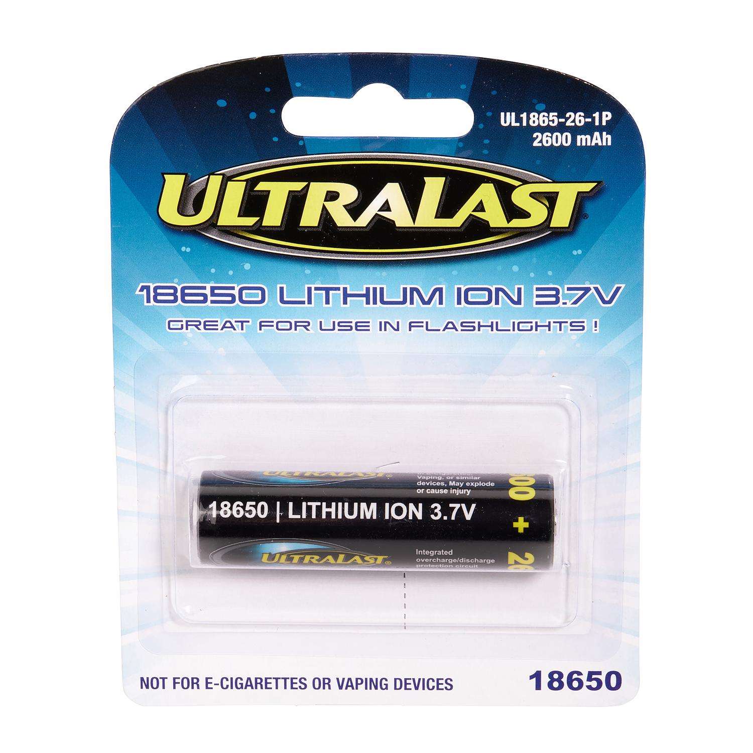 menu Gemengd Reproduceren Ultralast Lithium Ion 18650 3.7 V 2600 Ah Rechargeable Battery UL1865-26-1P  1 pk - Ace Hardware