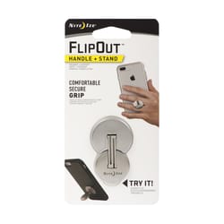 Nite Ize FlipOut Silver Cell Phone Handle and Stand For All Mobile Devices