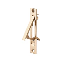 Ives 3-7/8 in. L Bright Brass Brass Sliding Door Edge Pull