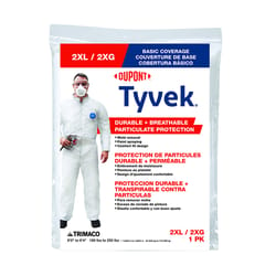 Dupont Tyvek Coveralls White 2XLT 1 pk