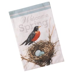Sullivans Welcome Spring Robin Garden Flag 18.5 in. H X 25 in. W X 12.5 in. L