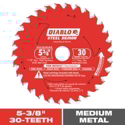 Diablo Steel Demon 5-3/8 in. D X 20 mm TiCo Hi-Density Carbide Metal Saw Blade 30 teeth 1 pk