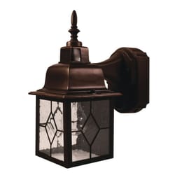 Heath Zenith Antique Bronze Brown Motion-Sensing Incandescent Wall Lantern