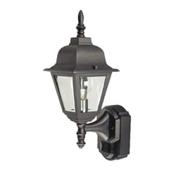 Heath Zenith Black Motion-Sensing Incandescent Wall Lantern