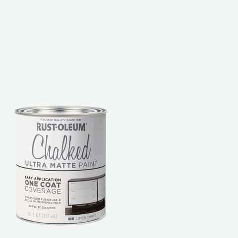 Antique Furniture Chalk Paint With Me, Rust-Oleum Chalked Paint in Linen  White