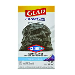 Glad Force Flex 30 gal Mountain Air Trash Bags Drawstring 25 pk