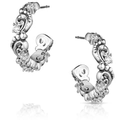 Montana Silversmiths Women's Swirled Silver Earrings Water Resistant