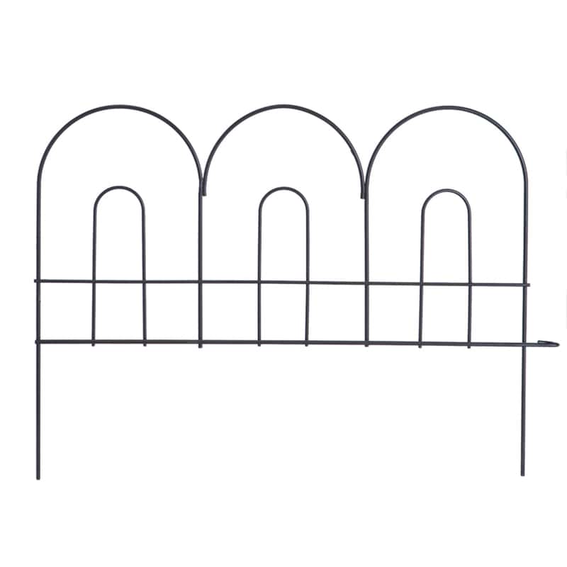 Panacea 18 in. L X 14 in. H Steel Black Lightweight Arched Border