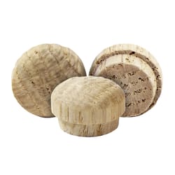Richelieu Round Oak Button Plug 1/2 in. D X .63 in. L 25 pk Natural