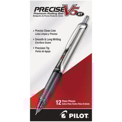 Pilot Precise Black Retractable Rollerball Pen 12 pk