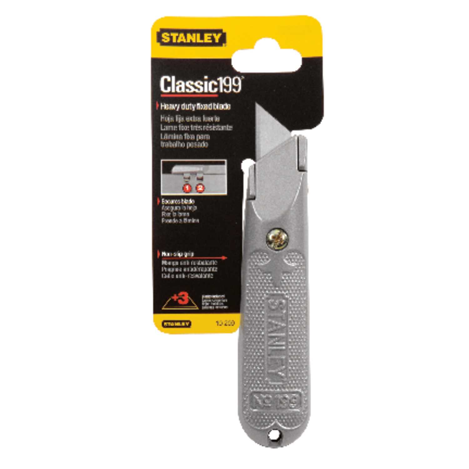 Stanley Classic 199 5-3 8 In. Fixed Blade Gray 1 Pc. Utility Knife 