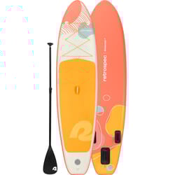 Retrospec Weekender 2 iSUP PVC Inflatable Coral Summer Punch Paddleboard 10.6 ft. H X 32 in. W X 6 i
