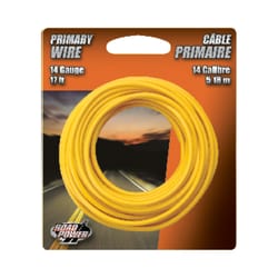 Coleman Cable 17 ft. Stranded 14 Ga. Primary Wire Yellow