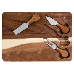 Totally Bamboo TB Home 11.88 in. L X 8.25 in. W X 0.71 in. Acacia Wood Cheese Cutting Board