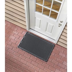 WeatherTech Outdoor Mats 24 in to W X 39 in to L Black Thermoplastic Door Mat