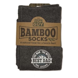 Top Guy Best Dad Men's One Size Fits Most Socks Gray