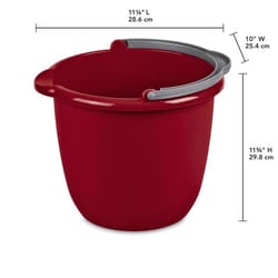 Sterilite 10 qt Bucket Red