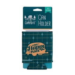 Camco Life is Better at the Campstie 12 oz Green Neoprene Fabric Koozie