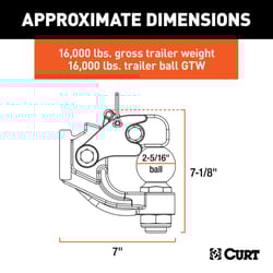 CURT 16000 lb. cap. 2.31 in. Ball and Pintle Hitch