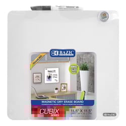 Bazic Products 11.5 in. H X 11.5 in. W Magnetic Dry Erase Board Tile