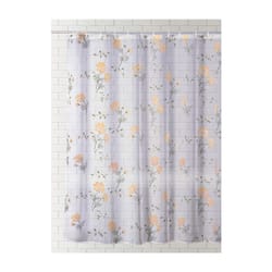 J & M Home Fashions Iris 72 in. H X 70 in. W Multicolored Shower Curtain PVC