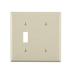 Leviton Light Almond 2 gang Thermoplastic Nylon Blank Wall Plate 1 pk