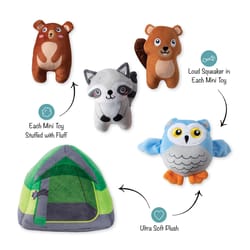 Pet Shop by Fringe Studio Assorted Plush Happy Campers Dog Toy 1 pk