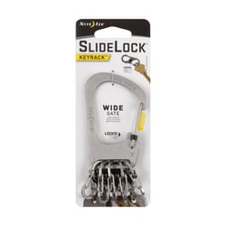 Nite Ize SlideLock 2.4 in. D Stainless Steel Silver Carabiner Key Chain