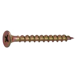 Grip-Rite No. 6 X 1-1/4 in. L Phillips Yellow Zinc Wood Screws 5 lb 1190 pk