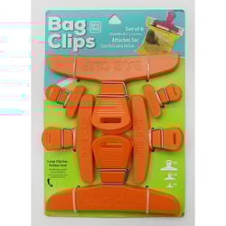 Jacent Orange Plastic Bag Clips