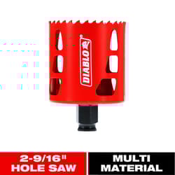 Diablo Snap-Lock Plus 2-9/16 in. Bi-Metal 2-3/8 in. L X 3/8 in. D Hole Saw