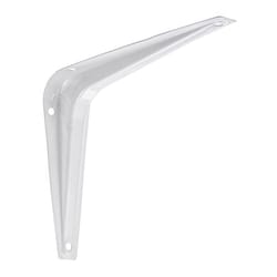 Hampton White Steel Shelf Bracket 18 Ga. 6 in. L 100 lb