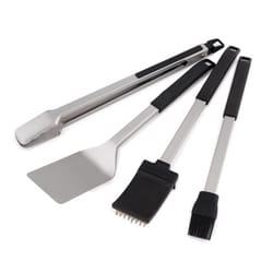 Broil King Baron Stainless Steel Black/Silver Grill Tool Set 4 pc