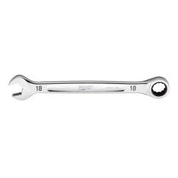 Milwaukee 18 mm X 18 mm 12 Point Metric Ratcheting Combination Wrench 9.55 in. L 1 pc