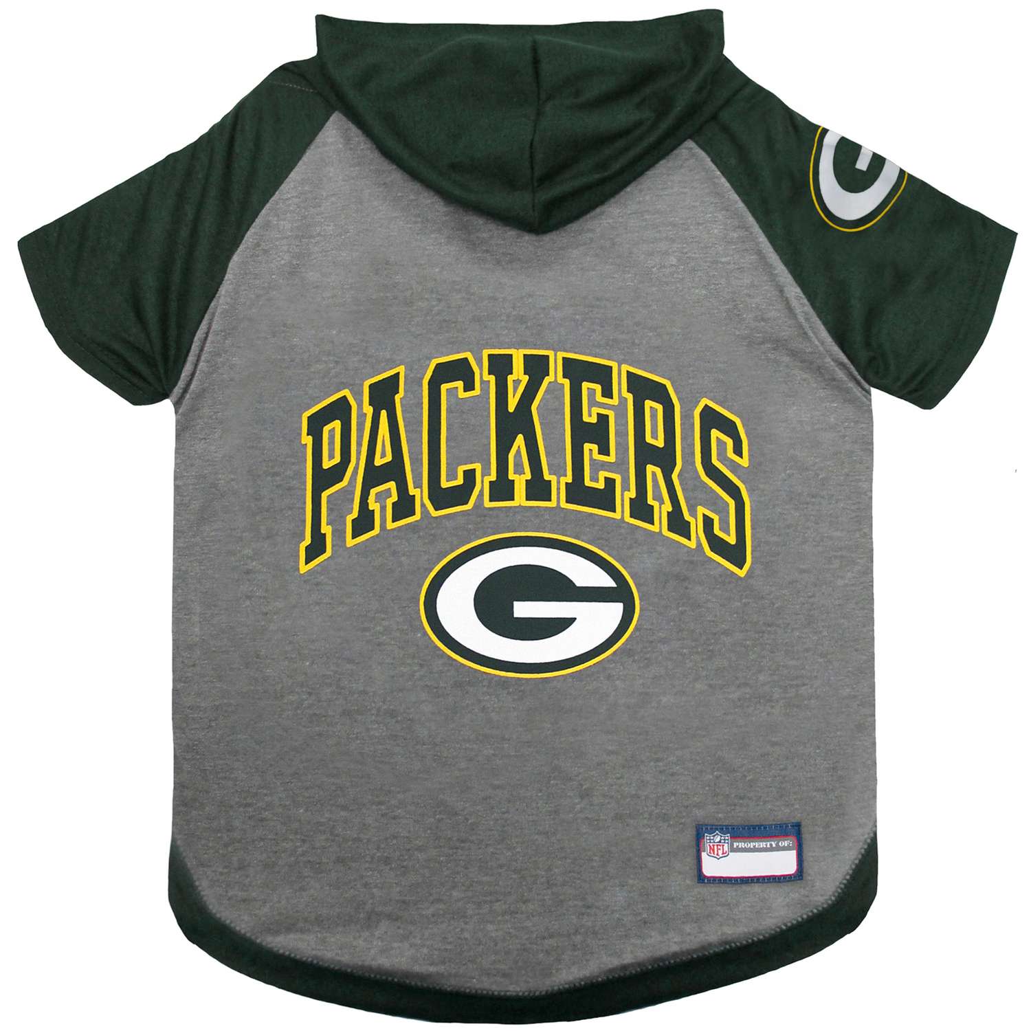 Pets First Gray/Black Green Bay Packers Dog Hoodie Small - Ace Hardware