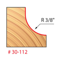 Freud 1-1/4 in. D X 3/8 in. X 2-1/2 in. L Carbide Cove Router Bit