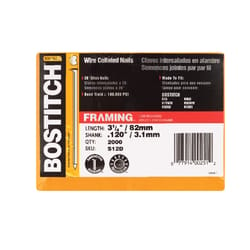 Bostitch 3-1/4 in. L Angled Strip Coated Stick Nails 28 deg 2000 pk