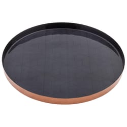 Karma Charcoal Iron Round Tray 15.55 in. D 1 pk