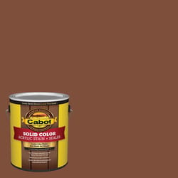 Cabot Solid Color Acrylic Stain &amp; Sealer Solid Redwood Acrylic Deck Stain 1 gal