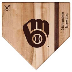 Baseball BBQ 12 in. L X 12 in. W X 6 in. Maple MLB Milwaukee Brewers Cutting Board