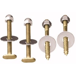 Plumb Pak Toilet Bolt and Screw Set Chrome Plated Brass