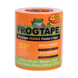 FrogTape Pro Grade 1.41 W X 60 yd L Orange High Strength Painter's Tape 4 pk
